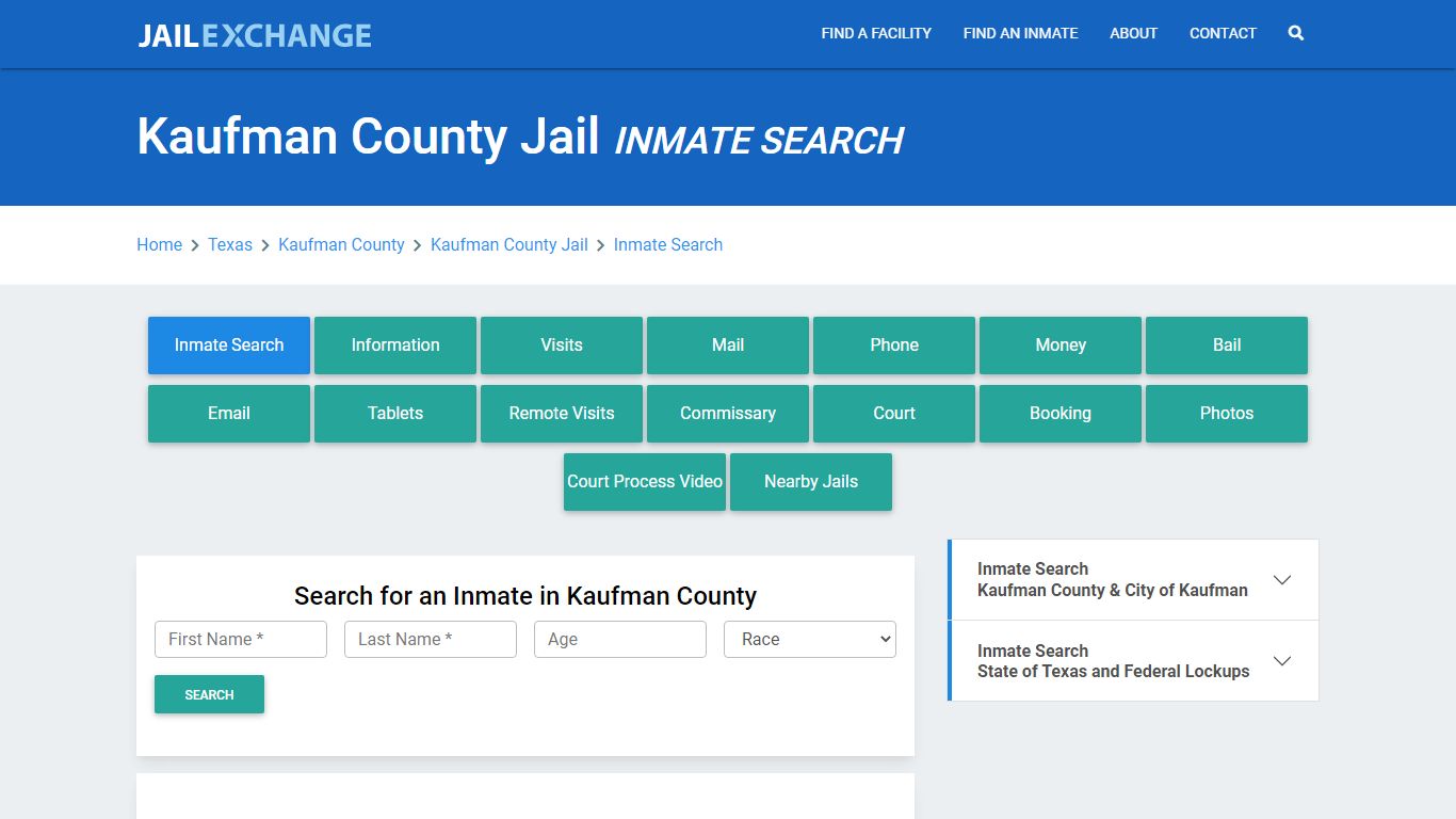 Kaufman County Jail, TX Inmate Search: Roster & Mugshots